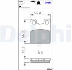 DELPHI Set placute de frana, frana de parcare cu disc DELPHI LP3382 (LP3382) - fixbox