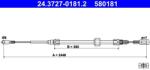 ATE Cablu, frana de parcare ATE 24.3727-0181.2 (24.3727-0181.2) - fixbox
