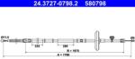 ATE Cablu, frana de parcare ATE 24.3727-0798.2 (24.3727-0798.2) - fixbox