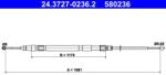 ATE Cablu, frana de parcare ATE 24.3727-0236.2 (24.3727-0236.2) - fixbox