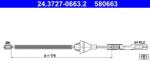 ATE Cablu, frana de parcare ATE 24.3727-0663.2 (24.3727-0663.2) - fixbox