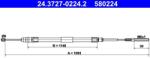 ATE Cablu, frana de parcare ATE 24.3727-0224.2 (24.3727-0224.2) - fixbox