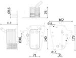 MAHLE Radiator ulei, ulei motor MAHLE CLC 274 000S (CLC 274 000S)