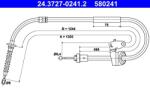 ATE Cablu, frana de parcare ATE 24.3727-0241.2 (24.3727-0241.2) - fixbox