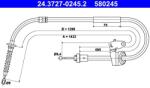 ATE Cablu, frana de parcare ATE 24.3727-0245.2 (24.3727-0245.2) - fixbox