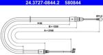 ATE Cablu, frana de parcare ATE 24.3727-0844.2 (24.3727-0844.2) - fixbox