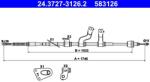 ATE Cablu, frana de parcare ATE 24.3727-3126.2 (24.3727-3126.2) - fixbox