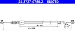 ATE Cablu, frana de parcare ATE 24.3727-0750.2 (24.3727-0750.2) - fixbox
