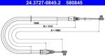 ATE Cablu, frana de parcare ATE 24.3727-0845.2 (24.3727-0845.2) - fixbox