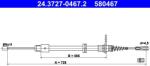 ATE Cablu, frana de parcare ATE 24.3727-0467.2 (24.3727-0467.2) - fixbox