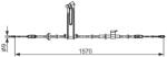 Bosch Cablu, frana de parcare BOSCH 1 987 482 833 (1 987 482 833) - fixbox