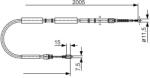 Bosch Cablu, frana de parcare BOSCH 1 987 477 923 (1 987 477 923) - fixbox