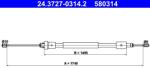 ATE Cablu, frana de parcare ATE 24.3727-0314.2 (24.3727-0314.2) - fixbox