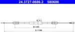 ATE Cablu, frana de parcare ATE 24.3727-0686.2 (24.3727-0686.2) - fixbox