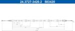 ATE Cablu, frana de parcare ATE 24.3727-3420.2 (24.3727-3420.2) - fixbox