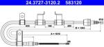 ATE Cablu, frana de parcare ATE 24.3727-3120.2 (24.3727-3120.2) - fixbox
