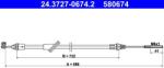 ATE Cablu, frana de parcare ATE 24.3727-0674.2 (24.3727-0674.2) - fixbox