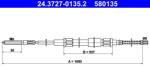 ATE Cablu, frana de parcare ATE 24.3727-0135.2 (24.3727-0135.2) - fixbox