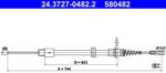 ATE Cablu, frana de parcare ATE 24.3727-0482.2 (24.3727-0482.2) - fixbox