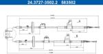 ATE Cablu, frana de parcare ATE 24.3727-3502.2 (24.3727-3502.2) - fixbox