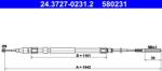 ATE Cablu, frana de parcare ATE 24.3727-0231.2 (24.3727-0231.2) - fixbox