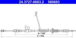 ATE Cablu, frana de parcare ATE 24.3727-0683.2 (24.3727-0683.2) - fixbox