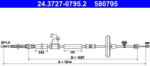 ATE Cablu, frana de parcare ATE 24.3727-0795.2 (24.3727-0795.2) - fixbox