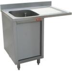 DIAMOND Masa inox DIAMOND L1411VD-AS, chiuveta 1rezervor, dulap cu o usa batanta si spatiu pentru masina de spalat vase
