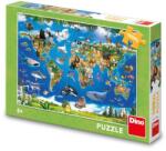 Dino Пъзел Карта на животните 100 xl части (343566)