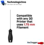 NoClogger Tool for 1.75mm Filament 180mm Long (15120200234)