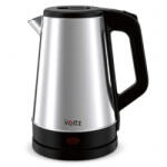 Voltz Електрическа кана Oliver Voltz OV51230AB, 1500W, 1.8 л, 360° основа, Корпус от неръждаема стомана, Инокс/черен (OV51230AB) Електрически кани
