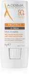 A-DERMA Protect X-Trem Invisible Stick stick protector pentru zonele sensibile SPF 50+ 8 g