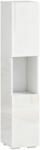 HOMCOM Dulap Multimedia Slim cu 5 Rafturi Reglabile, Alb | Aosom Romania (838-606V00WT)