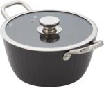 JUDGE Cratita cu capac, Judge Evertough, otel inoxidabil/aluminiu, 24 cm, argintiu/negru (HO-JD028)
