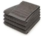Heinner Heiner Home törölköző, plüss, 30x50 cm, 100% pamut, 500gr/nm sűrűség, magas nedvszívó képesség, puha és kellemes tapintás, Szürke, 4 db