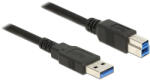 Delock Кабел Delock USB 3.0 с конектор тип А и USB 3.0 с конектор тип Б, 1, 5 м, сив