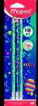 Maped MAPED: Pixel Party триъгълна графитна моливка с гума, HB - 6 бр