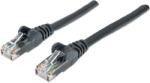 Manhattan Network Patch Cable, Cat6, 3m, Black, CCA, U/UTP, PVC, RJ45, Gold Plated Contacts, Snagless, Booted, Lifetime Warranty