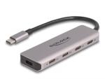 Delock USB 5 Gbps USB Type-C хъб с 4 USB порта отгоре и USB Type-C конектор