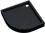 Schedpol Medium Black Stone cădiță de duș semirotundă 80x80 cm negru 3.4733/C/ST (34733CST)