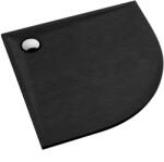 Schedline Libra Black Stone cădiță de duș semirotundă 90x90 cm negru 3SP. L1O-9090/C/ST (3SPL1O9090CST)