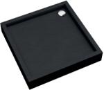 Schedpol Medium Black Stone cădiță de duș pătrată 80x80 cm negru 3.4730/C/ST (34731CST)