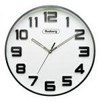 Rosberg Ceas de perete Rosberg R59998B, 30 cm, Cifre mari, Mecanism silentios, Rotund, Negru (R59998B)