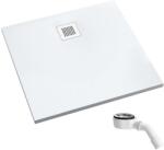 Schedpol Kalait Smooth White cădiță de duș pătrată 80x80 cm alb 3.3200-M2 (33200M2)