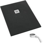 Schedpol Kalait Black Stone cădiță de duș dreptunghiulară 170x80 cm negru 3.3113/C/ST-M2 (33113CSTM2)