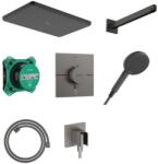Hansgrohe Raindance Alive Q set de duș ascuns cu termostat cu duș de ploaie negru 24620340 (24620340)