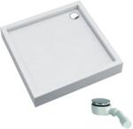 Schedline Favory Plus White Stone cădiță de duș pătrată 80x80 cm alb 3ST. F1K-8080/B/ST (3STF1K8080BST)
