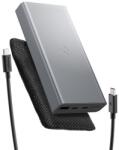 Spigen EA3020 vésztöltő USB+2 Type-C aljzat 20000mAh, LED jelzés + Type-C kábel, SÖTÉTSZÜRKE ABA09434 (ABA09434)