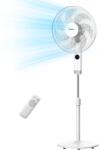 Midea FS40-23MR 3 speed pedestal fan, telescopic height and size, remote control, dual acceleration system, 90 degree swing left and right - MFS400R0APW