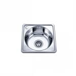 Inter Ceramic Chiuveta inox Inter Ceramic Alpaca cu o cuva fara picurator finisaj inox lucios 40x40 cm (4040 GR) Chiuveta